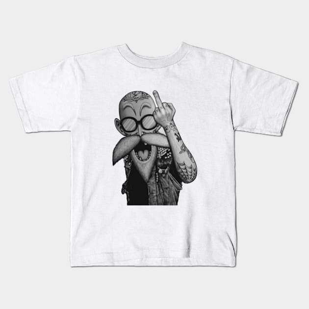 Gangsta Muten Roshi Kids T-Shirt by Kewettos